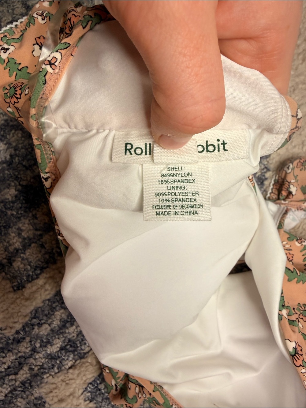 NWOT Roller Rabbit Hampton One-Shoulder Ruffle Bikini Top - Picture 3 of 4